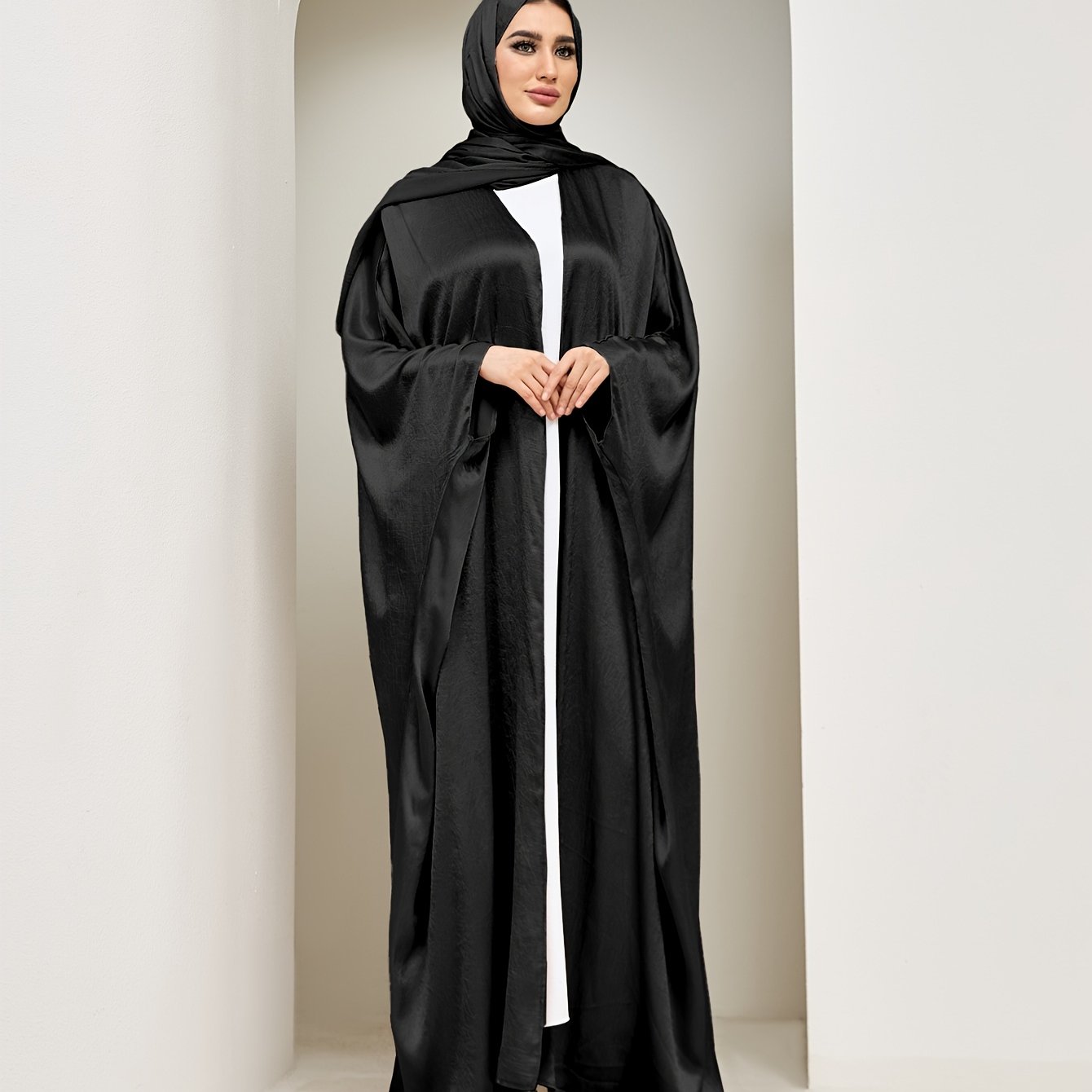 Pañuelo de mujer talla grande de gasa, bata suelta grande, ropa islámica