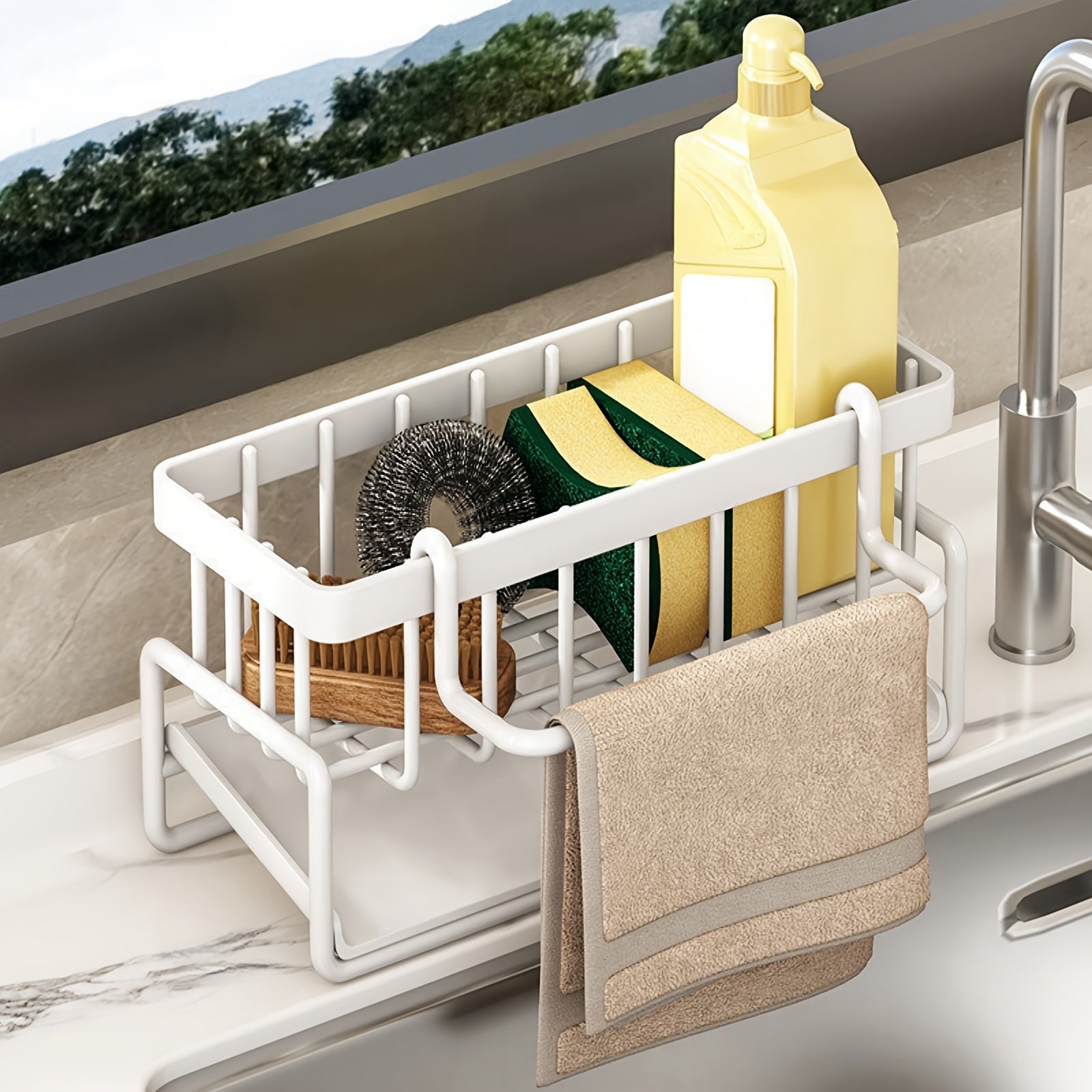 Multifunctional Kitchen Storage Rack Draining Space-Saving Large Capacity