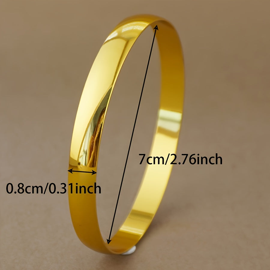 Set of 4 Gold-Plated Copper Boho Style Bangles for Women Daily Wear and Parties