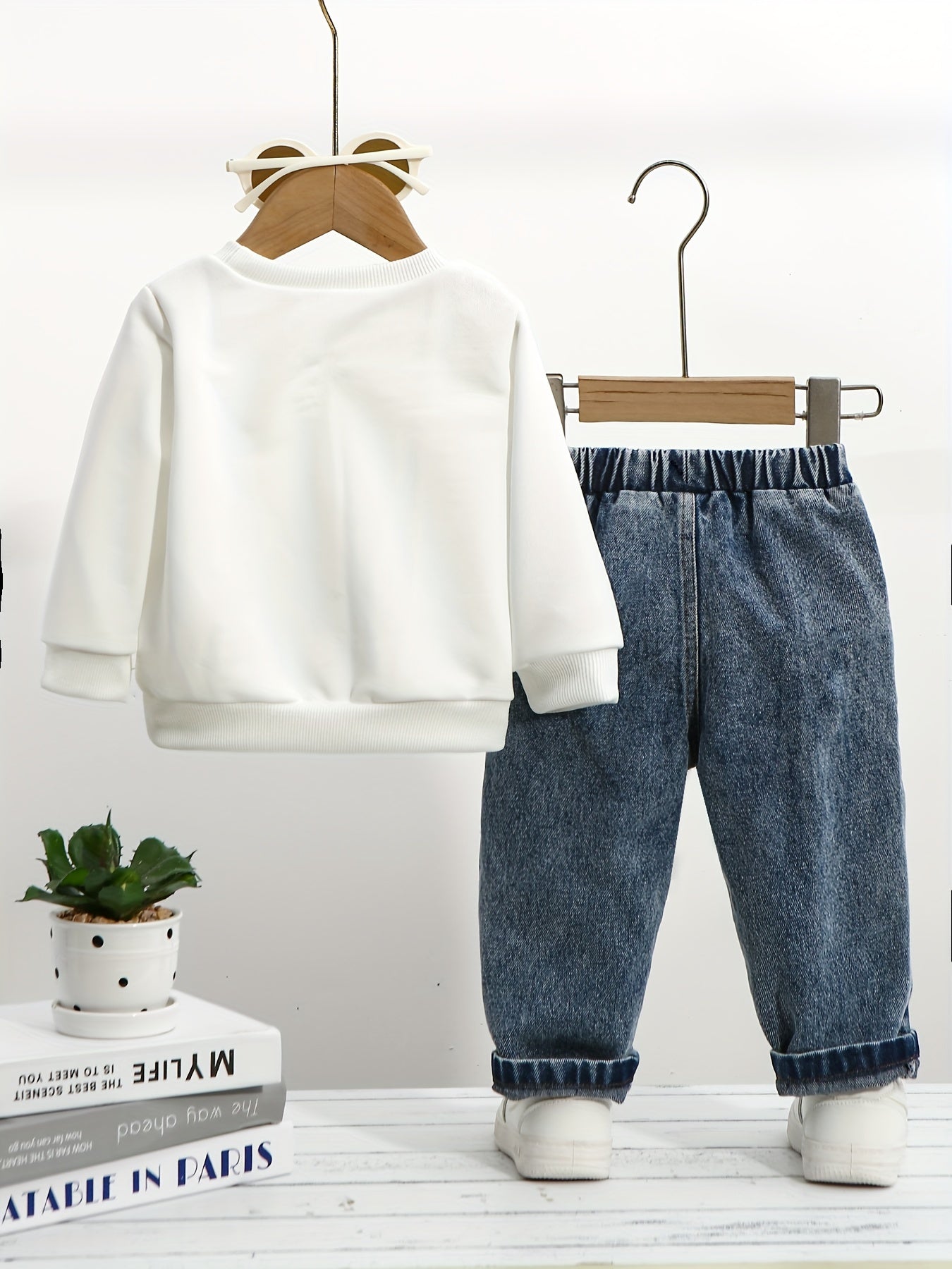 Baby Boy Outfit Set 2 Piece Cotton Blend Casual Fall Winter Denim Jeans