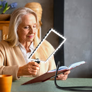 LED Magnifying Glass with Adjustable Brightness and 10000mAh Rechargeable Battery for Reading Sewing Crafts