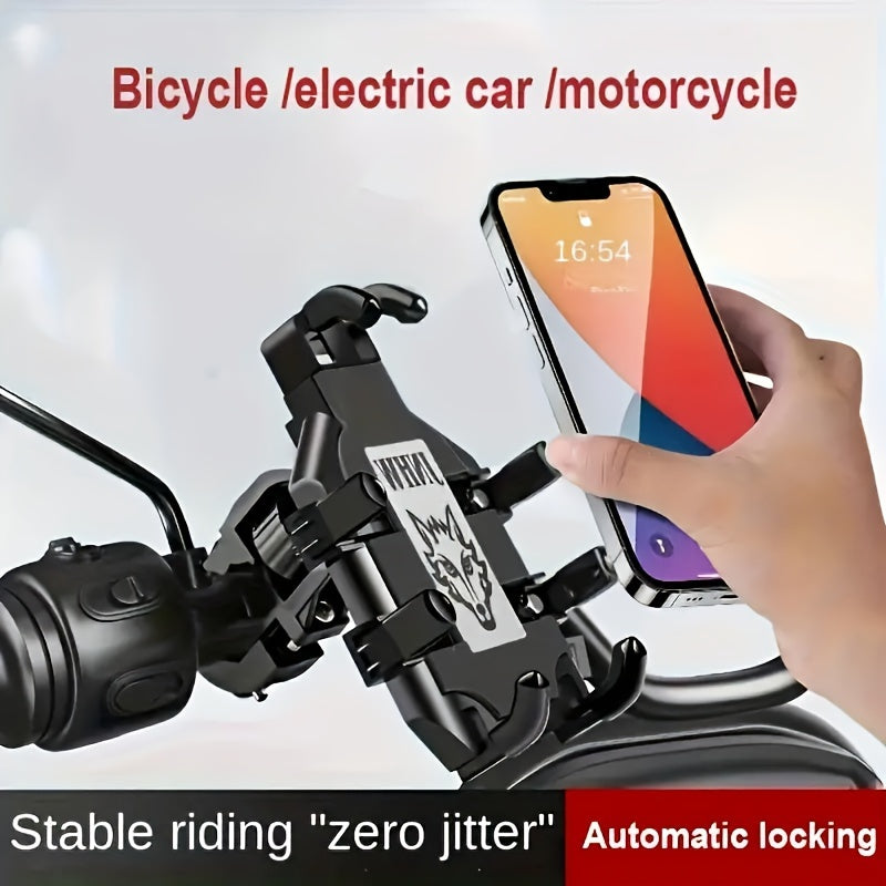 Motorcycle Bicycle Phone Holder Universal Adjustable Navigation Bracket