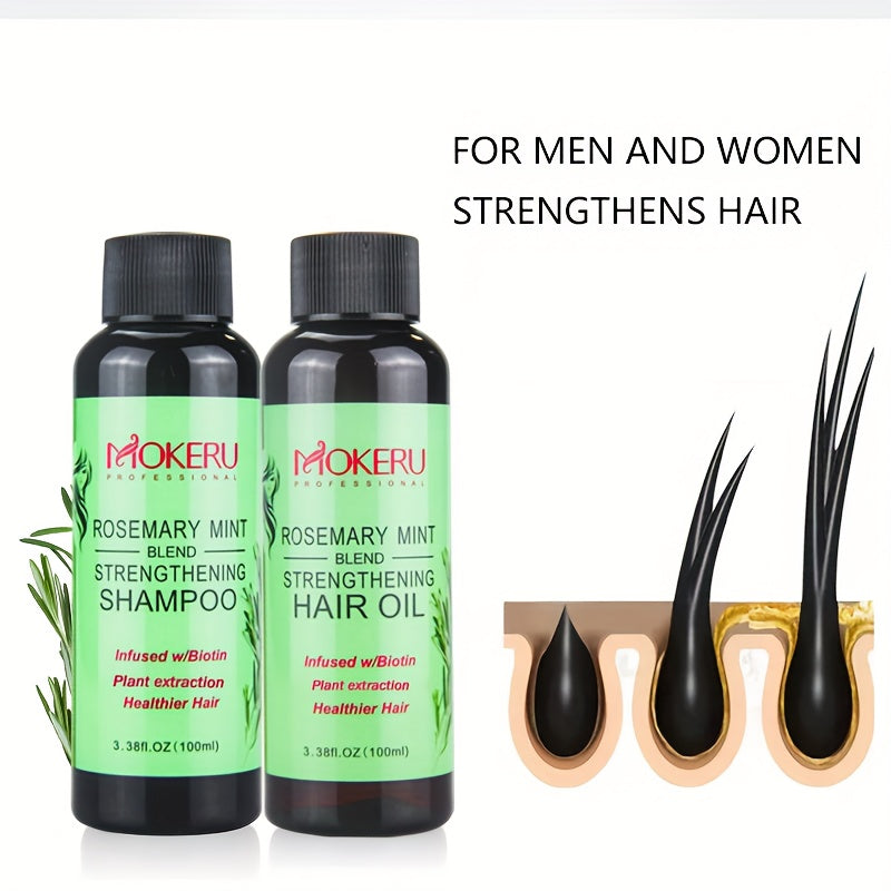 Unisex Rosemary Shampoo for Damaged Hair Moisturizing Repair Split Ends