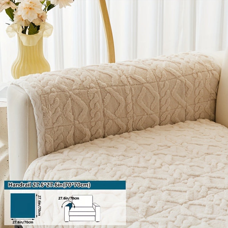 Плюшевый мягкий диванный подушечка для 1-4 местных диванов, нескользящая, моющаяся в машине, дружелюбная к питомцам