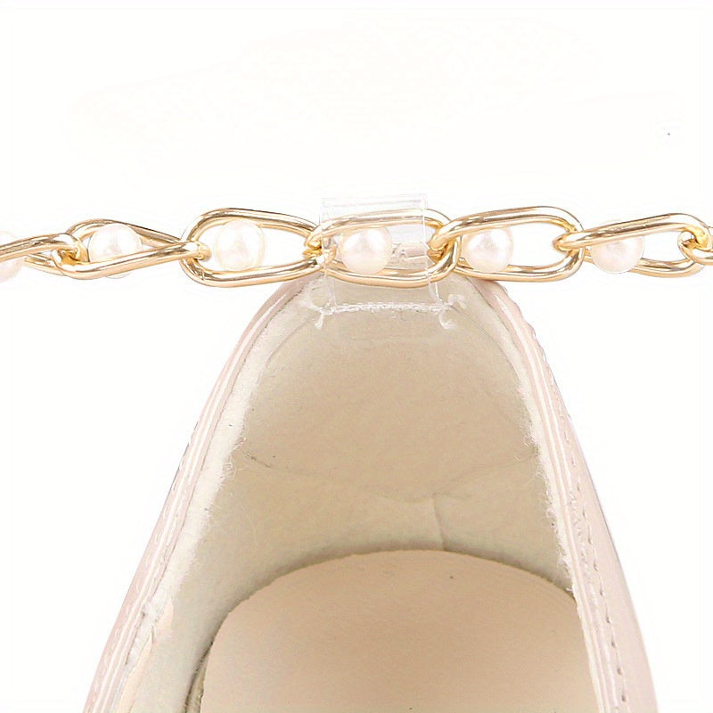 Women's Pearl Rhinestone Shoelaces No-Tie Easy Tie Accessory