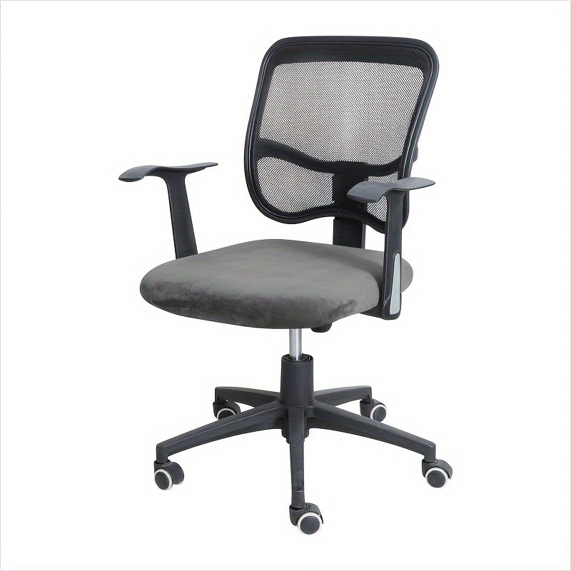 Funda de silla de terciopelo Silvery Fox con elástico y cinturón de atadura para hogar, oficina, hotel