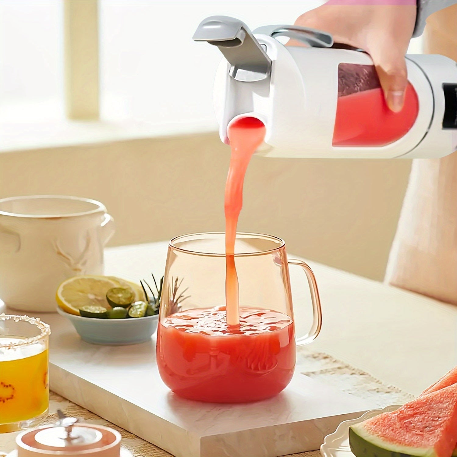 Portable Battery-Powered Blender Juicer for Smoothies and Ice