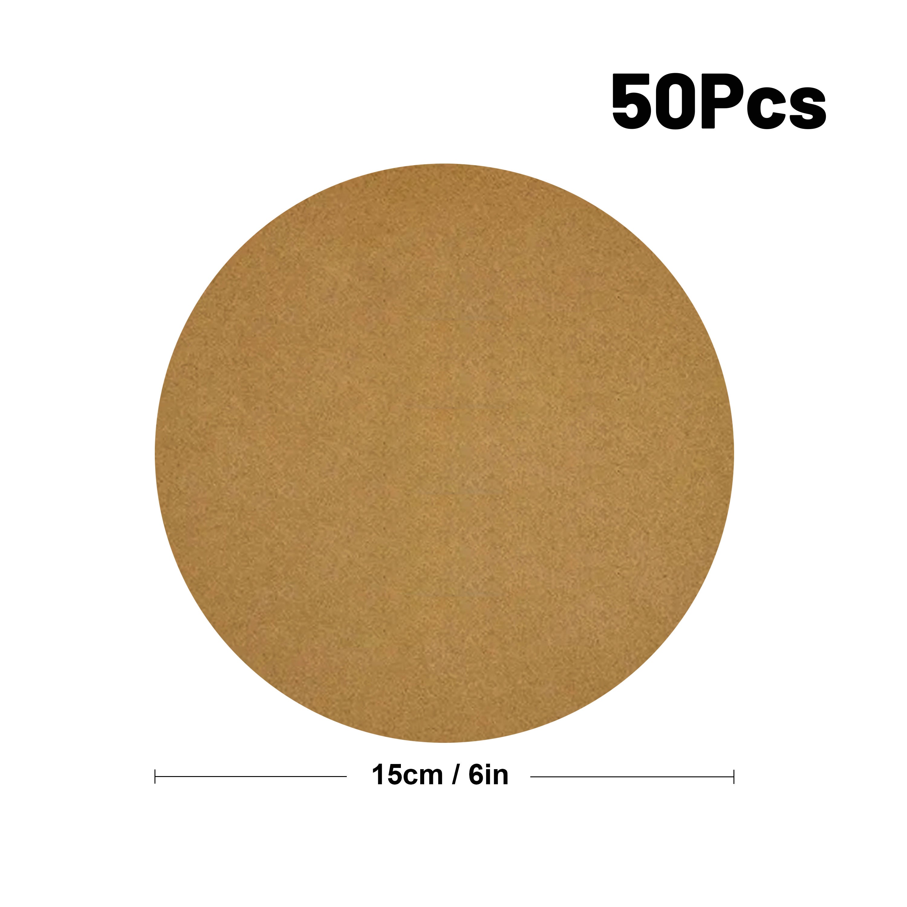 Pre-Cut Double-Sided Silicone Non-Stick Baking Paper 6/8/9 Inch Pack of 50 or 100