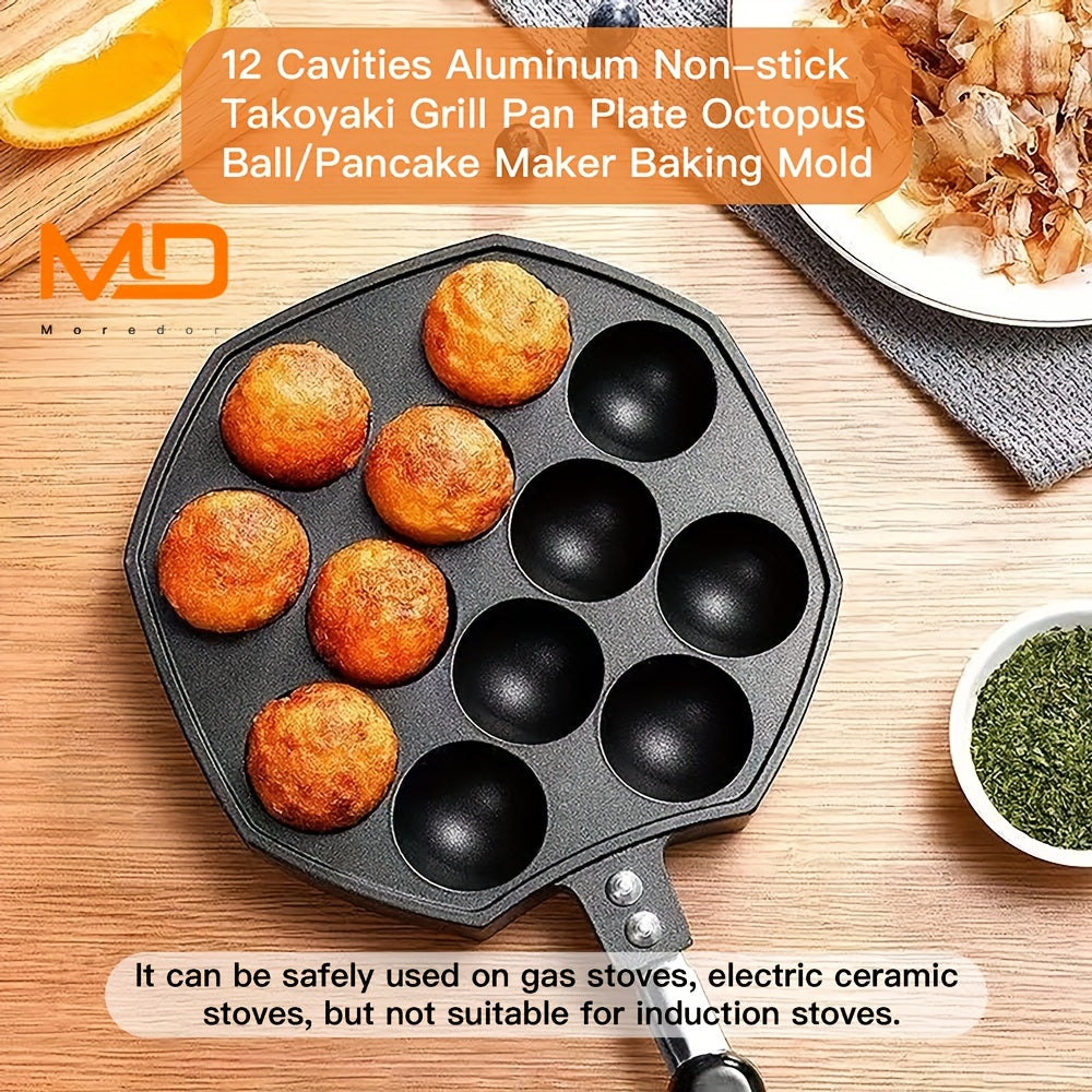 Non-Stick Takoyaki Pan for Home and Restaurant Use, 1 Pc