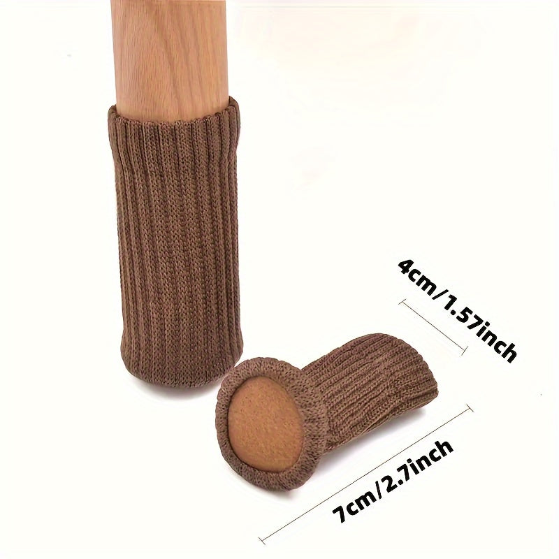 4/8 dona mato stol va stul oyoq qoplamalari - qalin, kiyishga chidamli, sirpanishga qarshi ip qoplamalari, stullarni jim qilish va mebel oyoqlarini himoya qilish uchun