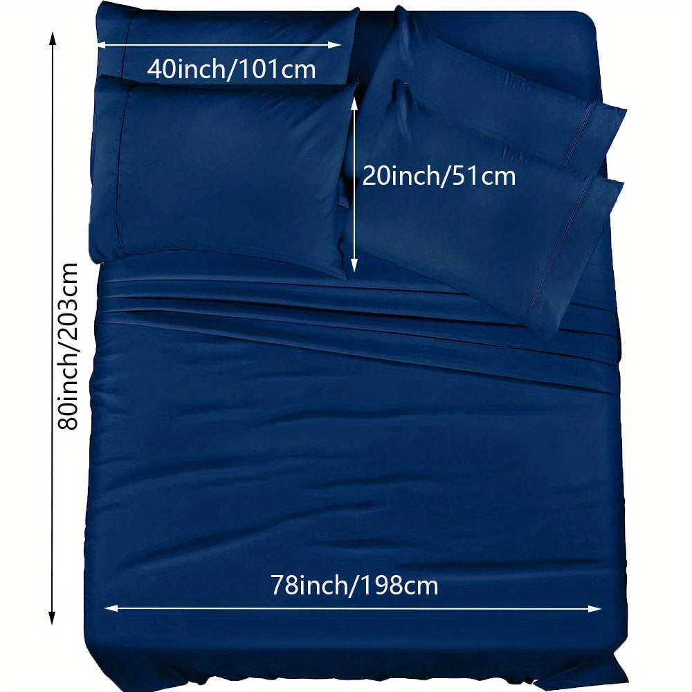 Luxury Fitted Sheet Set with Wrinkle and Stain Resistant Deep Pocket Bedding for Bedroom or Hotel