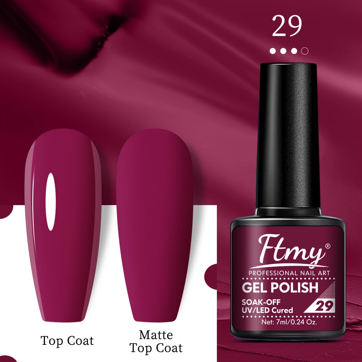 Women Gel Nail Polish Strong Bright Colors Long-Lasting