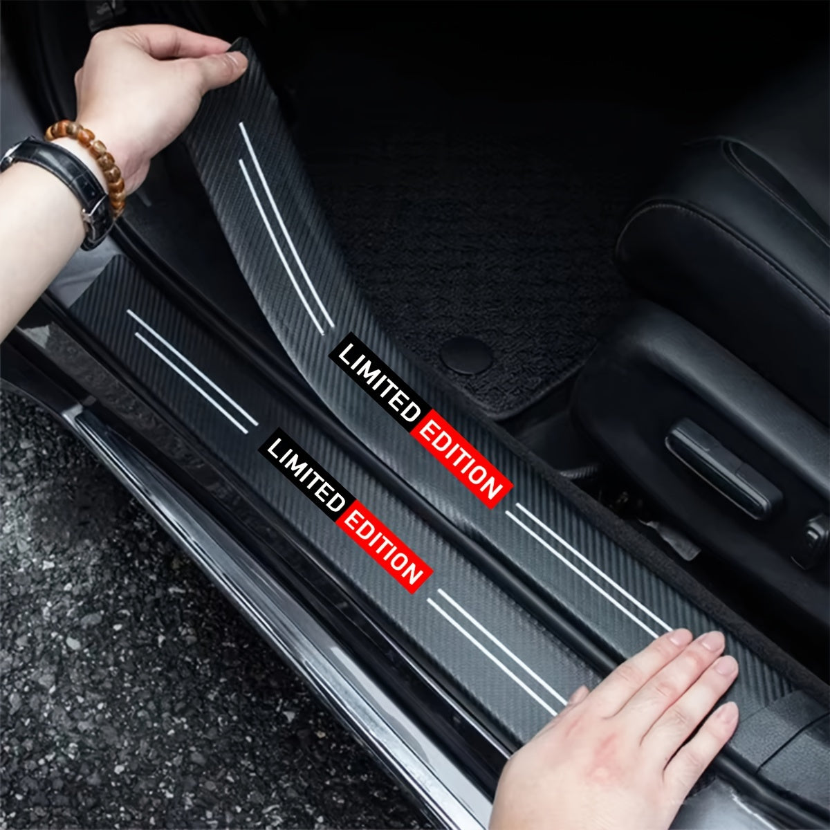 Carbon Fiber Car Door Sill Protectors for Multiple Models
