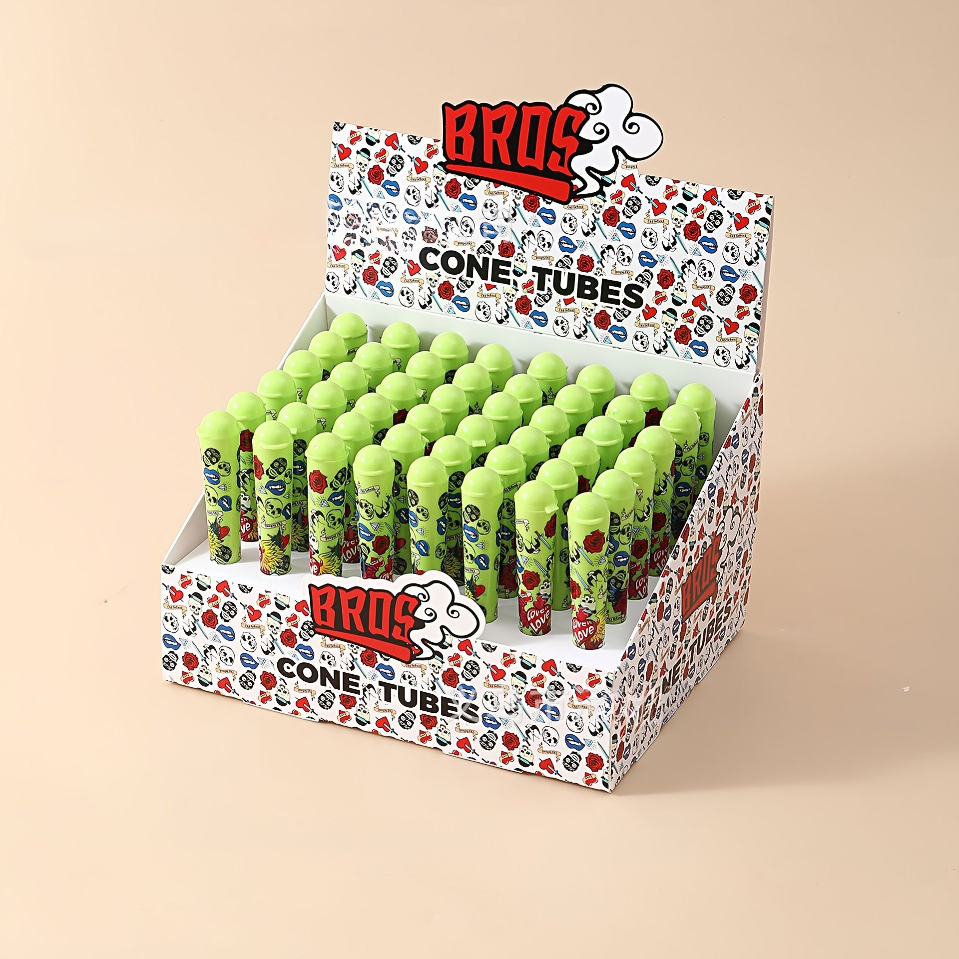 Herb Storage Tube 120mm Plastic Flip Top Cigar Cigarette Container