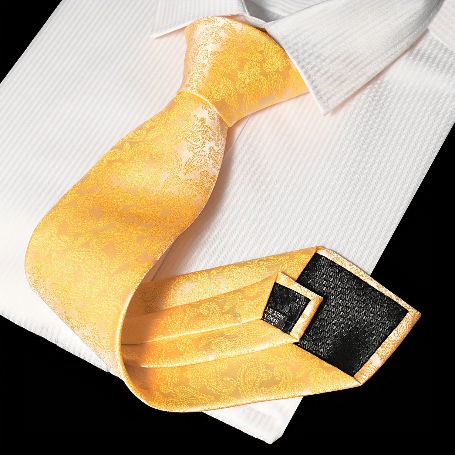 Men's Necktie Pocket Square Cufflinks Set for Wedding Business Party