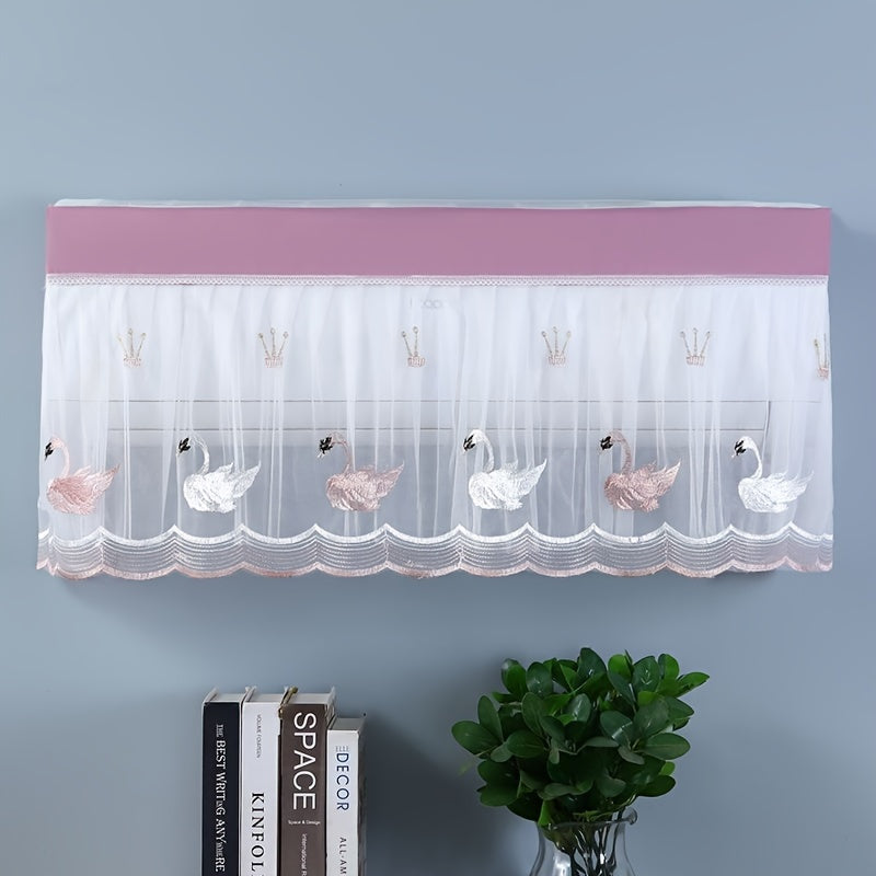 Universal Non-Electric Air Conditioner Dust Cover with Wind Blocking Curtain for Bedroom