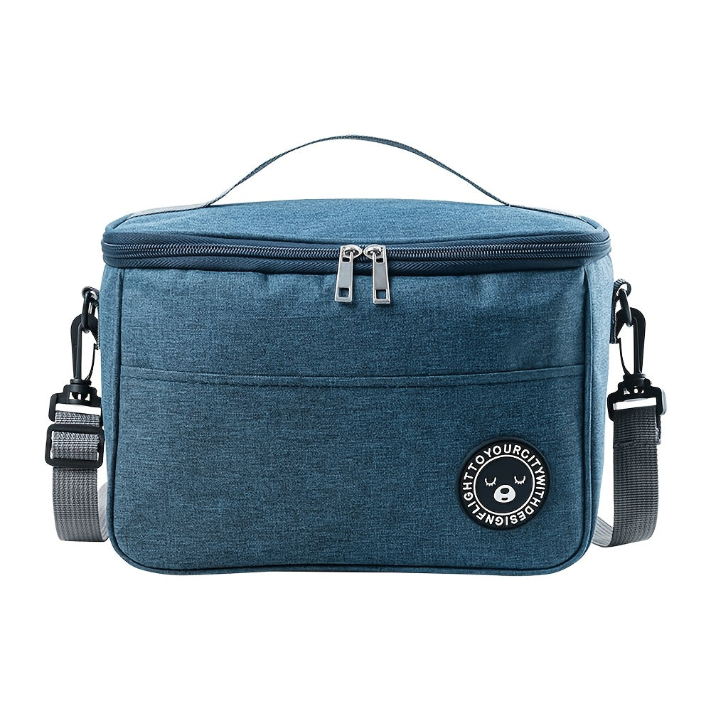 Insulated Lunch Bag with Bear Pattern Waterproof Durable for School Work