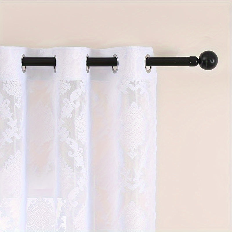 Single Panel Lace Flower Grommet Top Curtains for Living Room Bedroom Office
