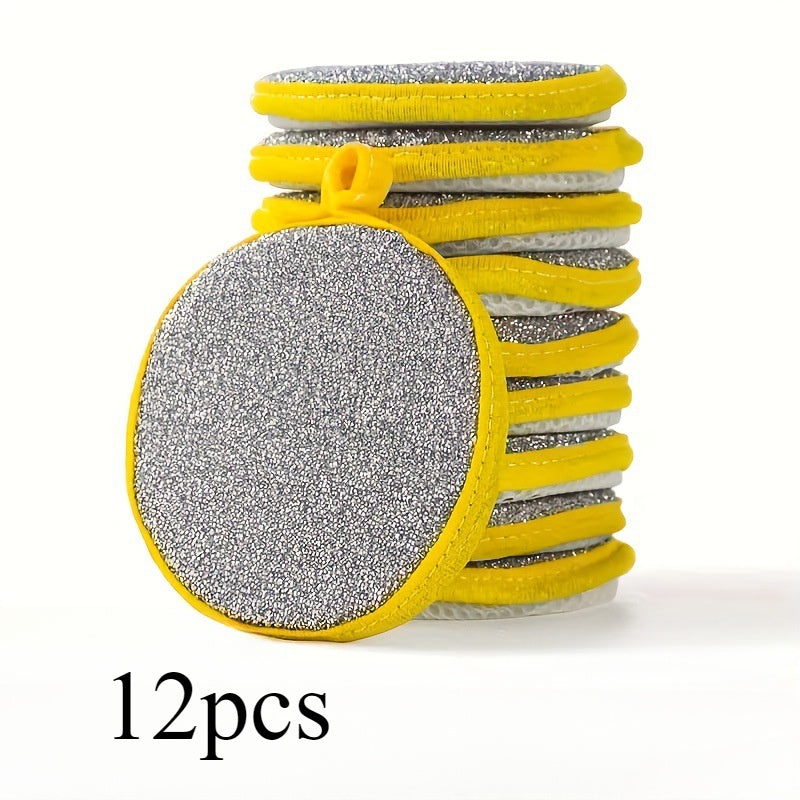 Pack of 12 Nylon Cleaning Sponges Square Dishcloths Non-Toxic Kitchen Brushes