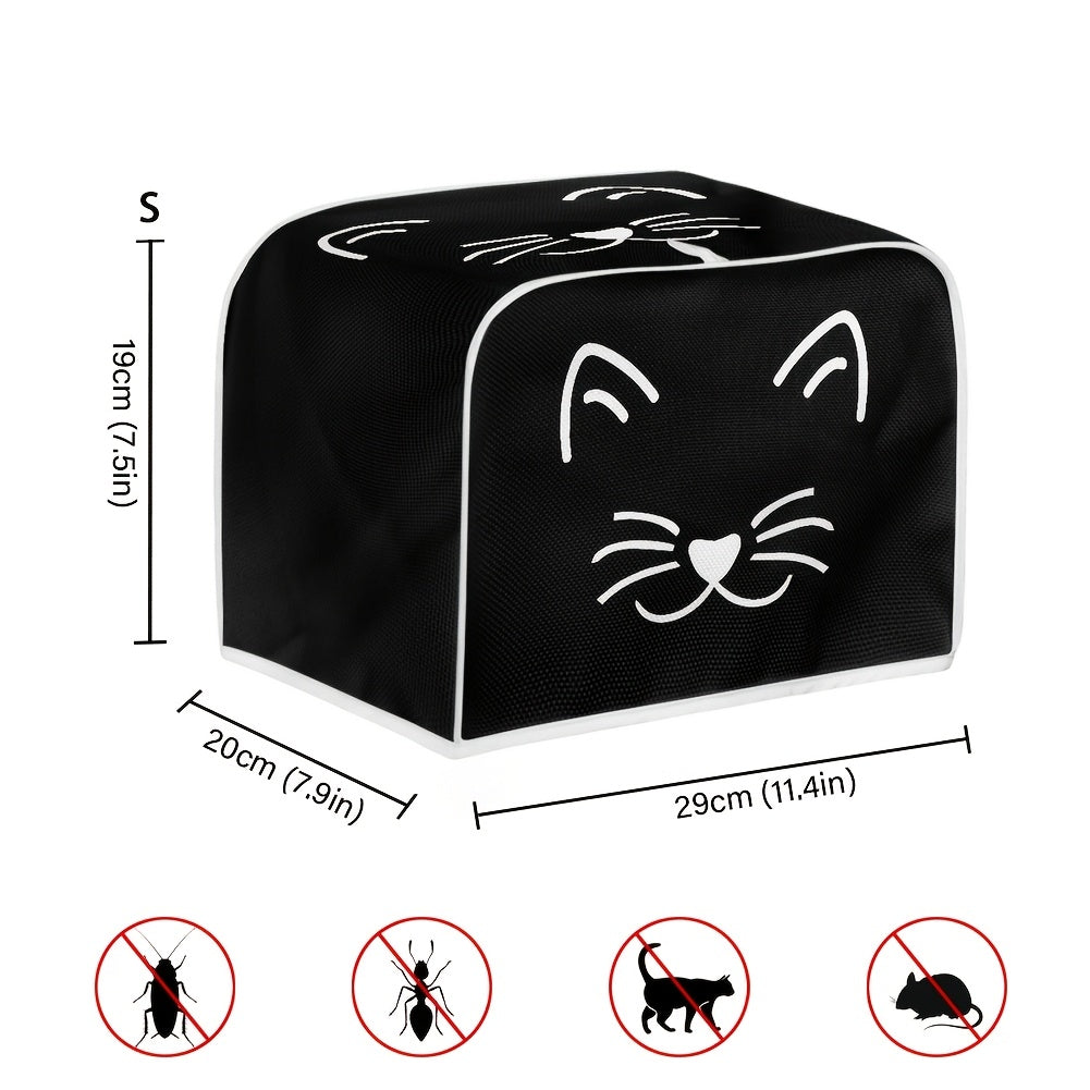 Cat Print Toaster Cover Dustproof Anti-Fingerprint Anti-Oil Machine Washable Kitchen Appliance Protector