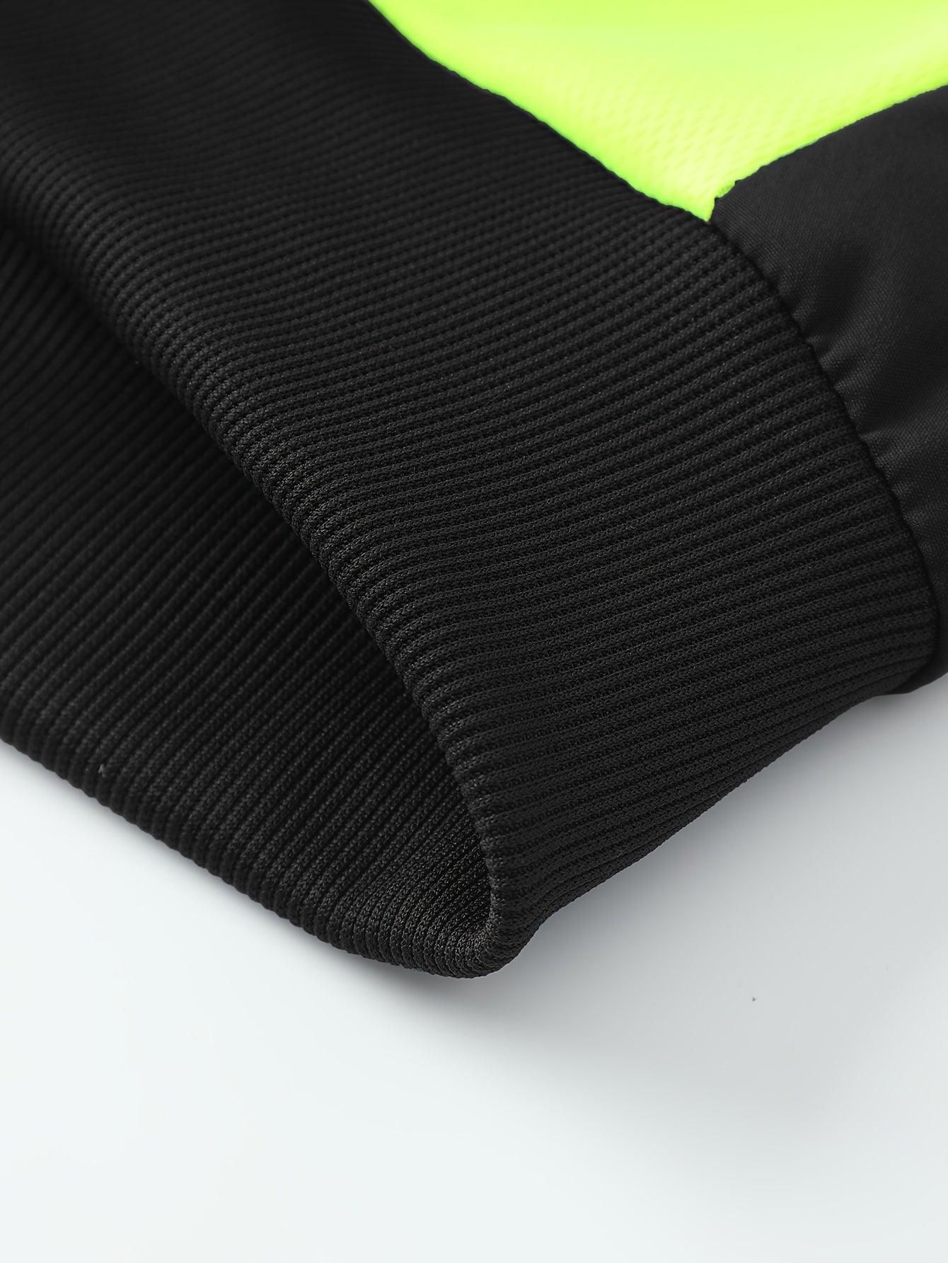 Men's Polyester Sports Tracksuit Set with Collared Neck Full-Zip Jacket and Pockets Patchwork Design Spring Fall Regular Fit