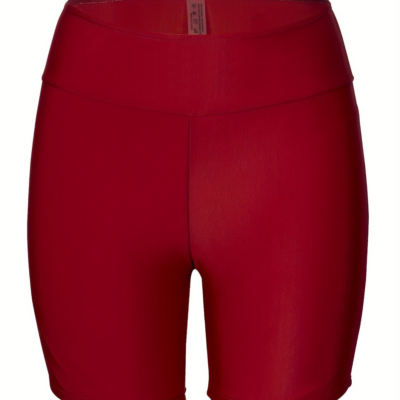 Qora rangdagi ayollar uchun yuqori belli suzish shortiklari, cho'ziluvchan polyester va elastan aralashmasidan tayyorlangan, ko'rinmaydigan ribbed tuzilishga ega. Suzish va suv sportlari uchun ideal, mashinada yuvish mumkin.