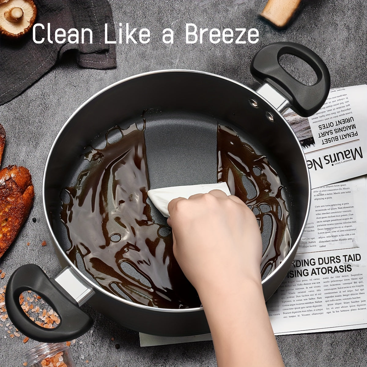 Juego de utensilios de cocina de aluminio antiadherente de 10 piezas con ollas y sartenes