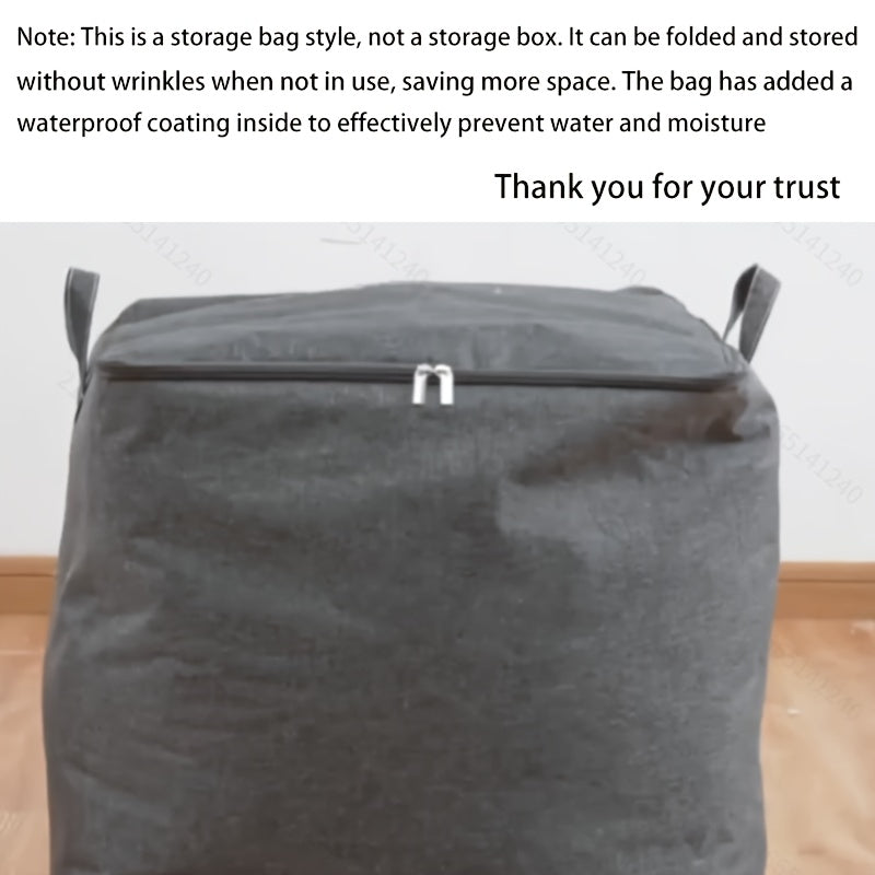 Suv o'tkazmaydigan mato saqlash sumkasi, katta kiyimlar tashkilotchisi, qopqog' bilan, 109.78L chang o'tkazmaydigan