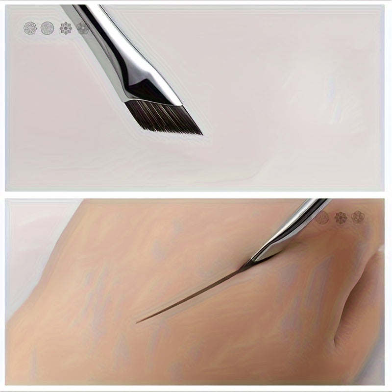 Women Fine Angled Eyeliner Eyebrow Brush Nylon Bristles Precise Makeup