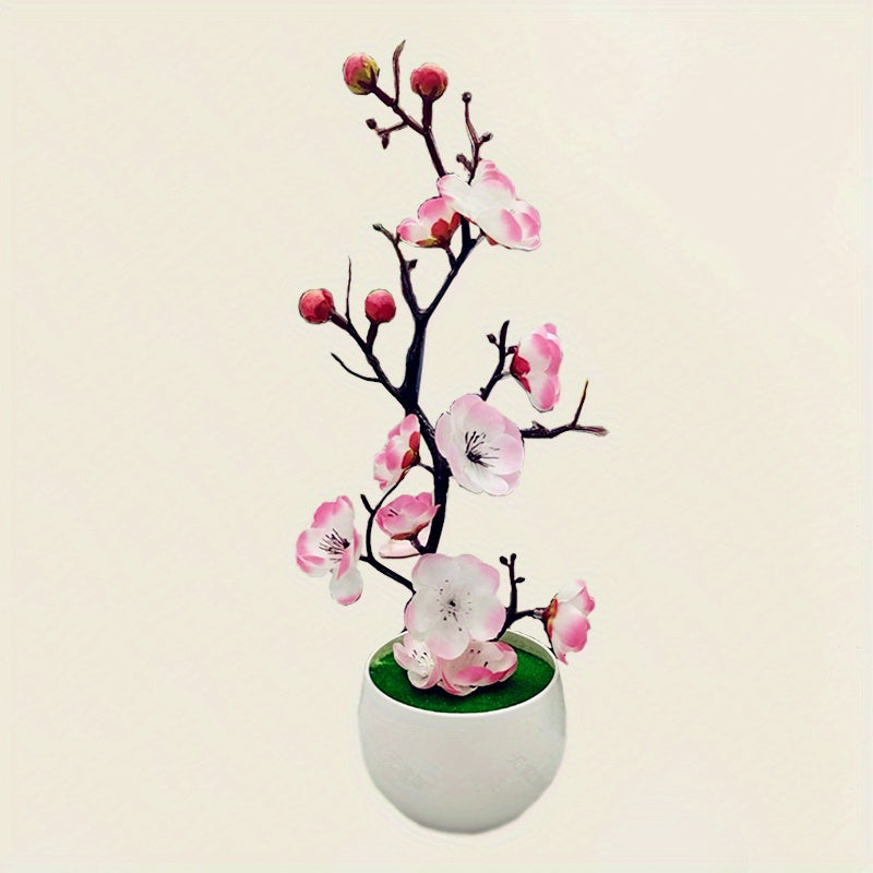 Artificial Plum Potted Plant for Weddings and Decorations