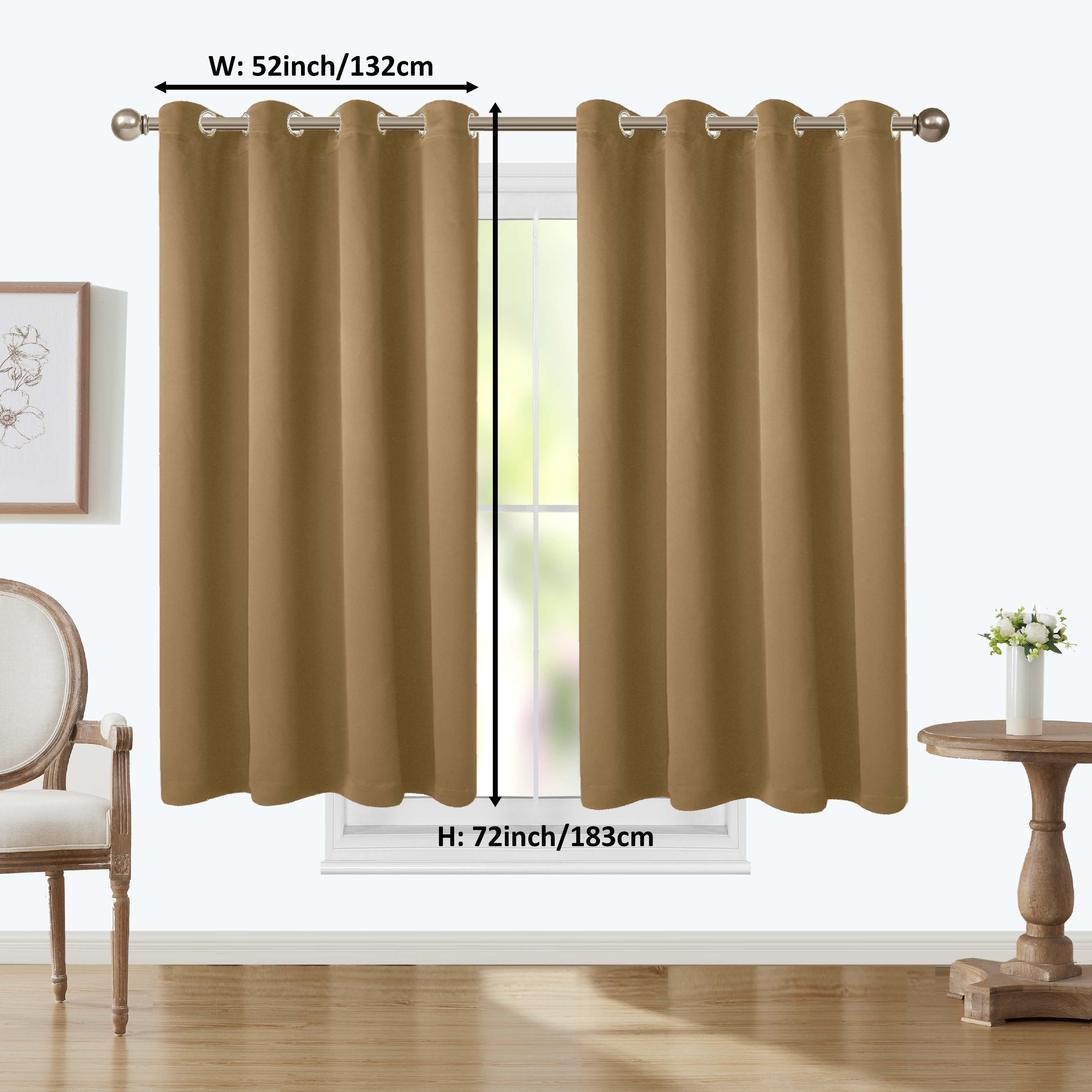 Blackout Curtain with Iron Rings Indoor Use 180g Dark Fabric