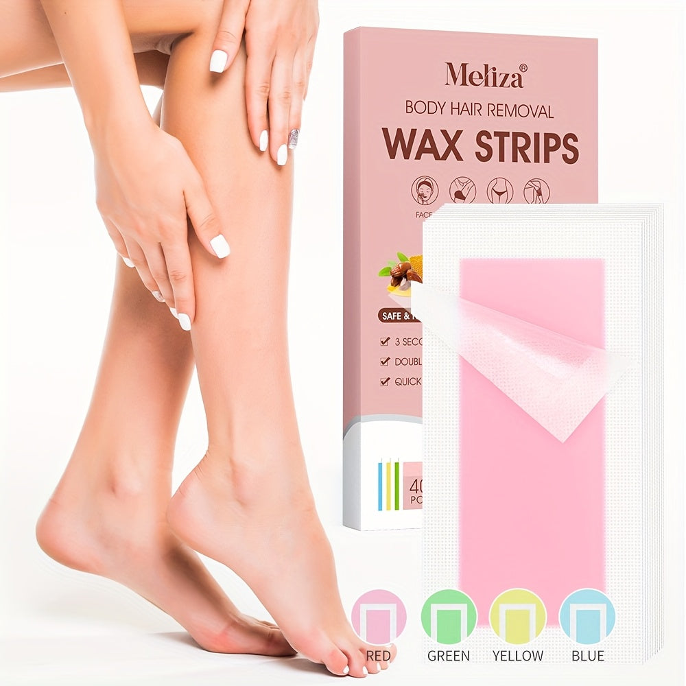 Women Large Size Wax Strips Hypoallergenic Light Beige Hair Removal