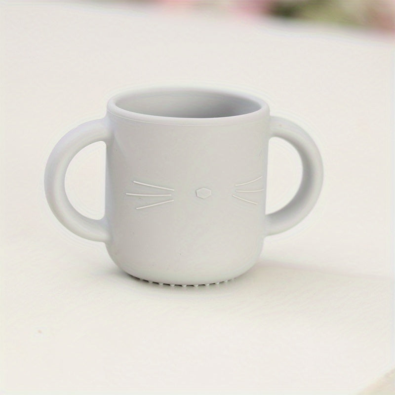 Vaso de silicona para niños de 5 oz con asa, libre de BPA, apto para alimentos, apto para lavavajillas, para mayores de 6 meses