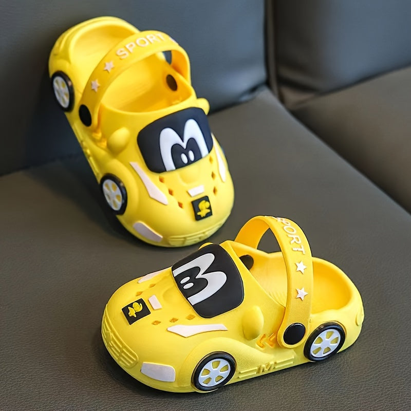 Boys' Cartoon Slip-On Sandals Non-Slip Breathable Indoor Outdoor Shoes