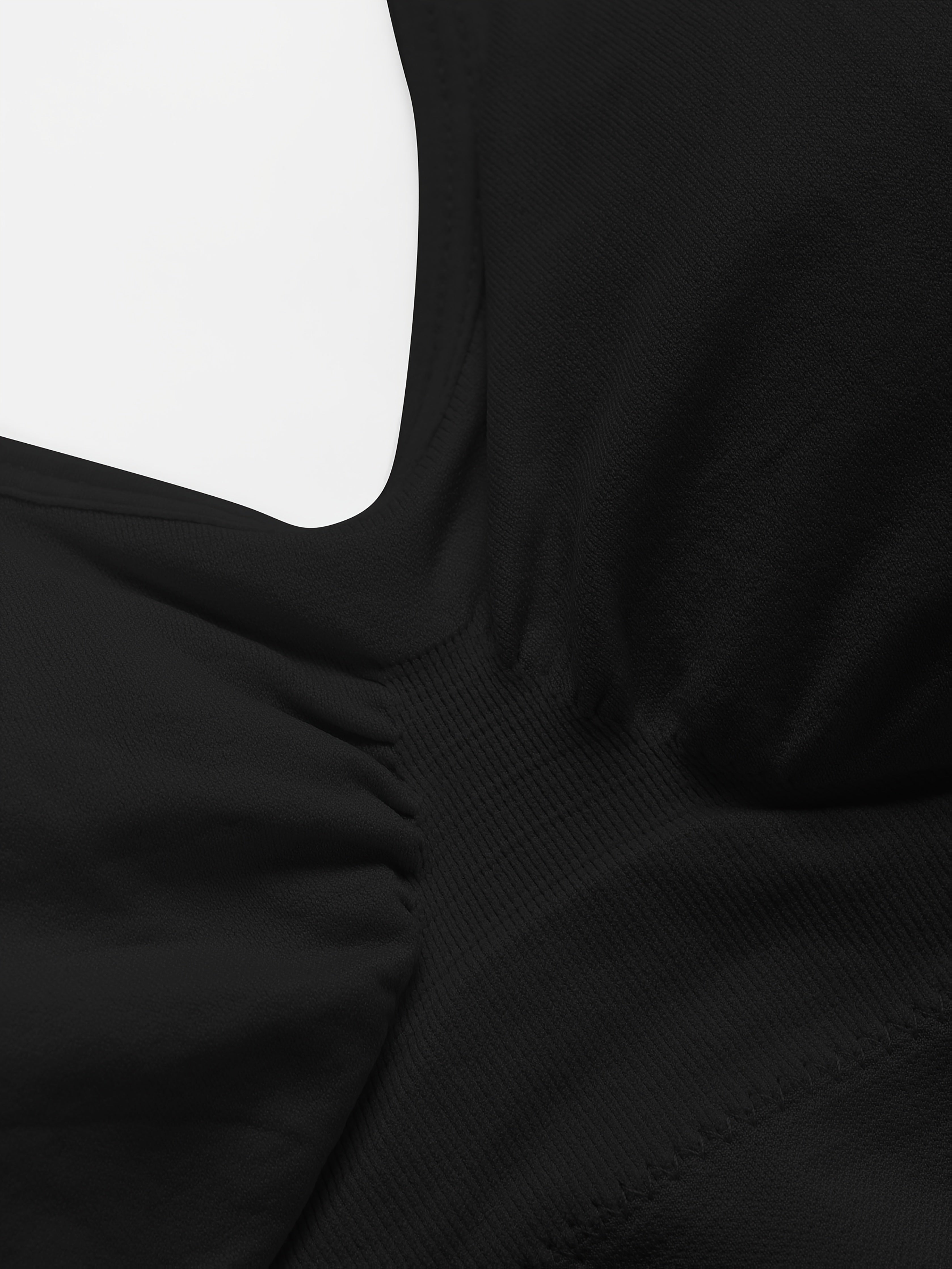 Women's Seamless Sports Bra Wide Strap Double-Layer Breathable Black