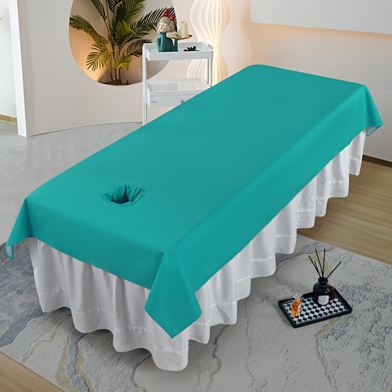 Waterproof Oil-Resistant Massage Table Sheet Polyester Multi-Color with Face Hole