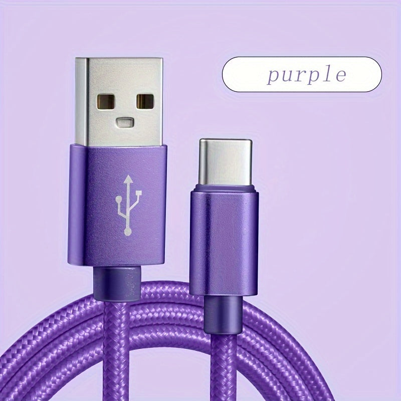 Nylon USB C Charging Cable Fast Charging Data Sync for Smartphones