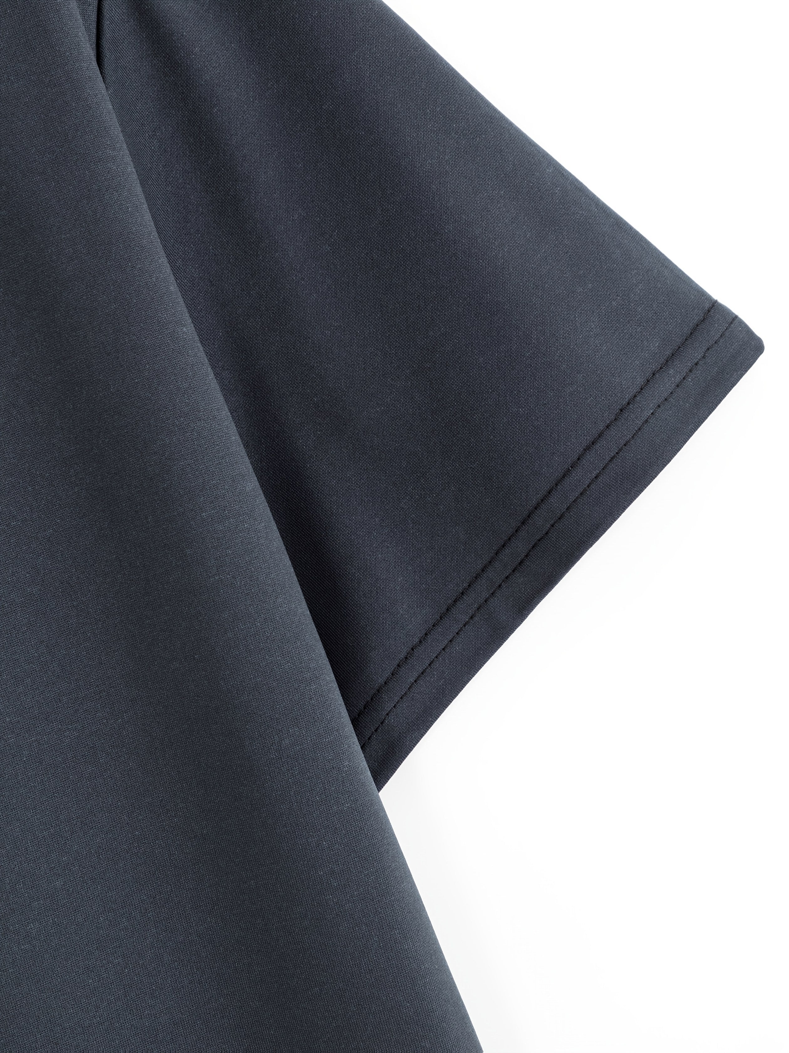 Мужская большая полиэстеровая однотонная футболка с круглым вырезом и короткими рукавами для лета