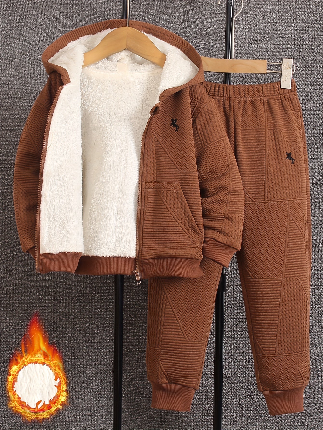 Boys' Winter 2-Piece Set Polyester Elastane Long Sleeve Pants Casual