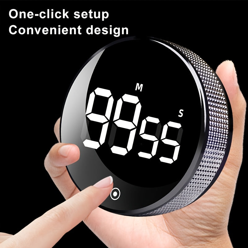 1 dona Magnitli Raqamli Oshxona Taymeri, Katta LED Ko'rsatuvchi bilan, Ovoz Darajasini Sozlash mumkin, PUTON Stol Funktsiyasi. Pishirish, Pishirish, Sinf, Sport va O'rganish uchun Ideal. Yoqimli dizayn, batareya yo'q