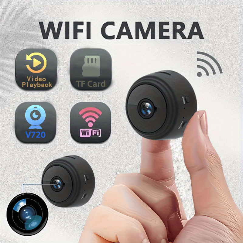 Wireless WiFi Security Camera 480p Battery or USB Powered Remote Viewing