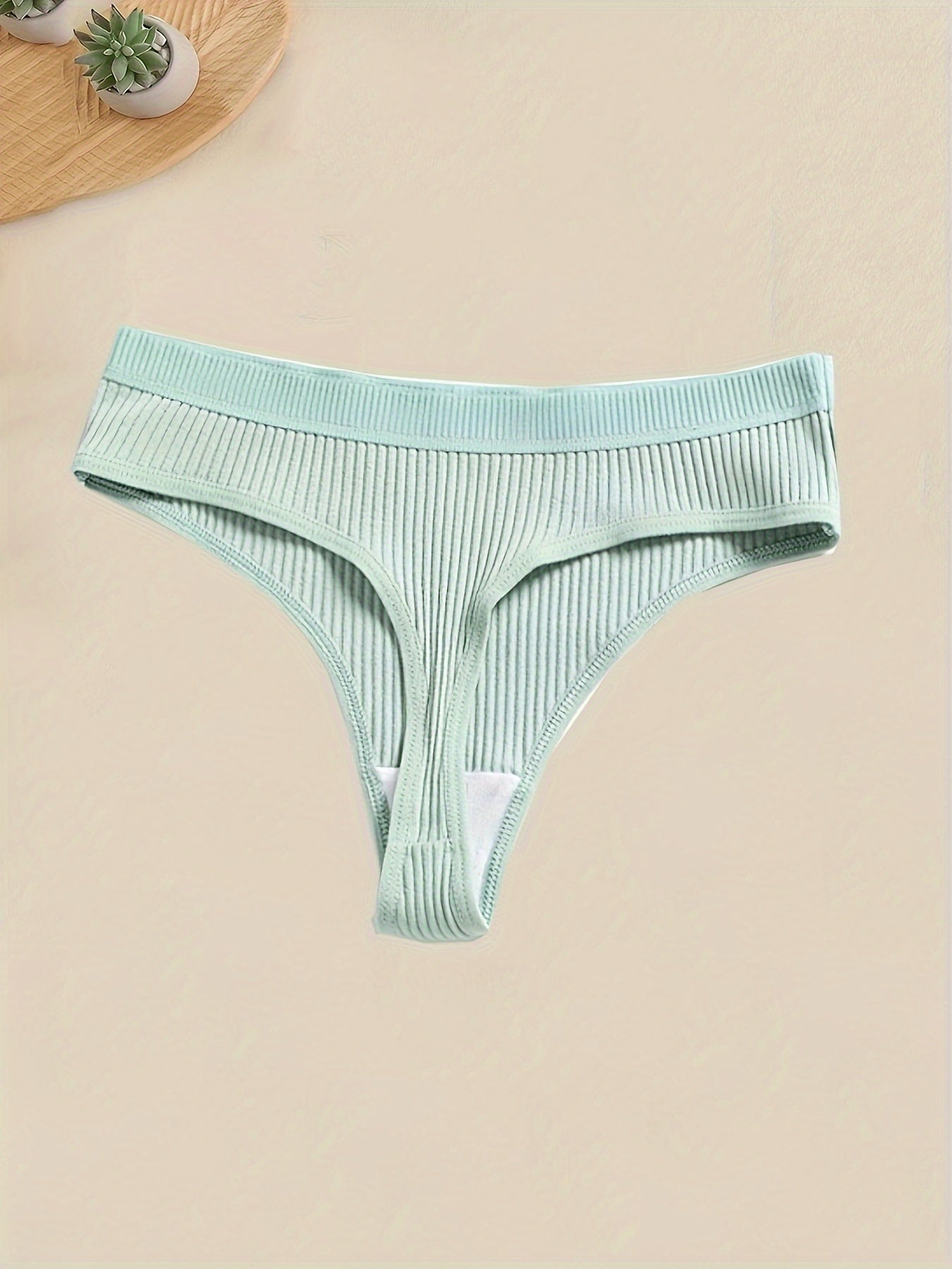 Women's Lingerie Thongs Set in Solid Colors with Seductive Style