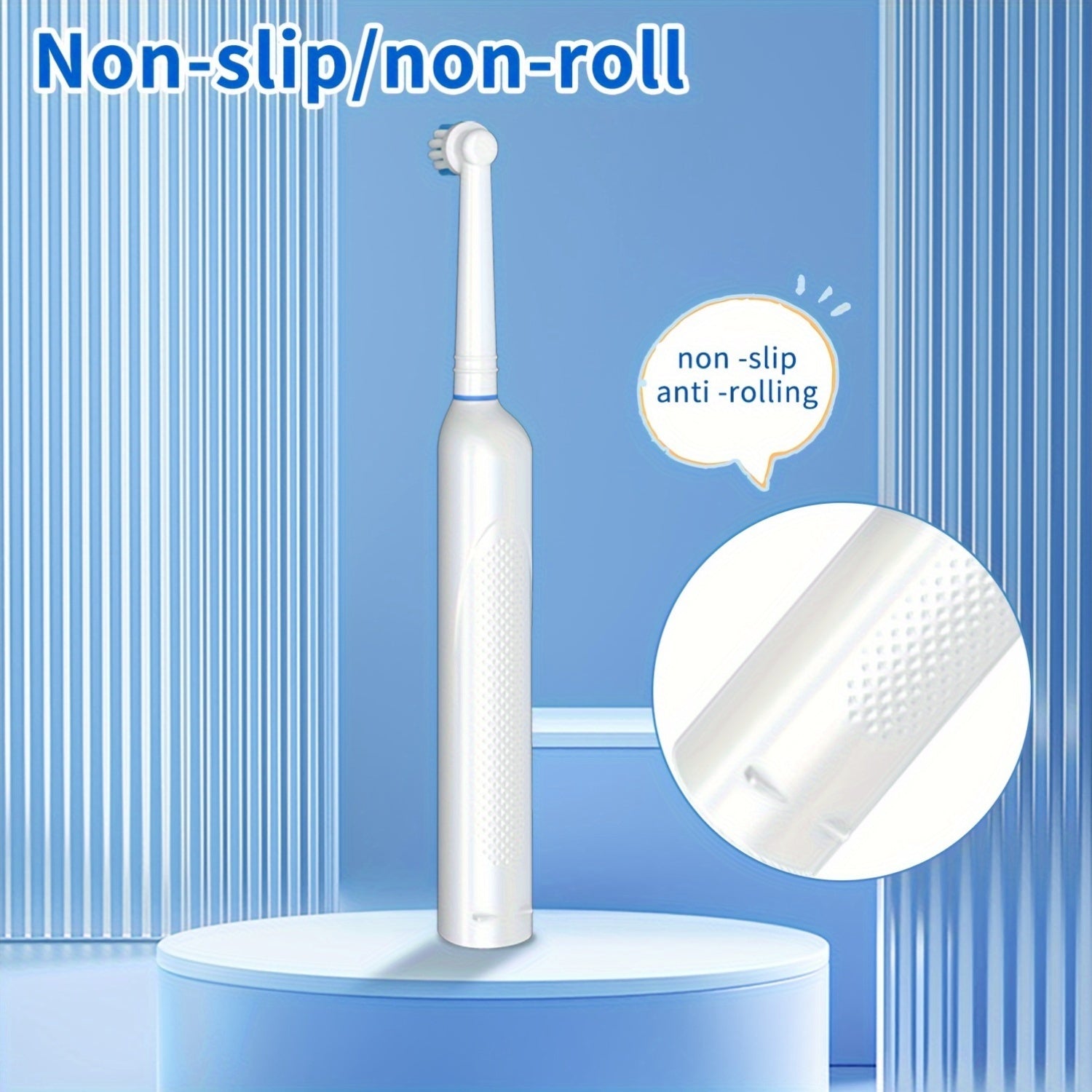 Electric Toothbrush for Adults Rotating 3 Modes 2 Brush Heads Waterproof