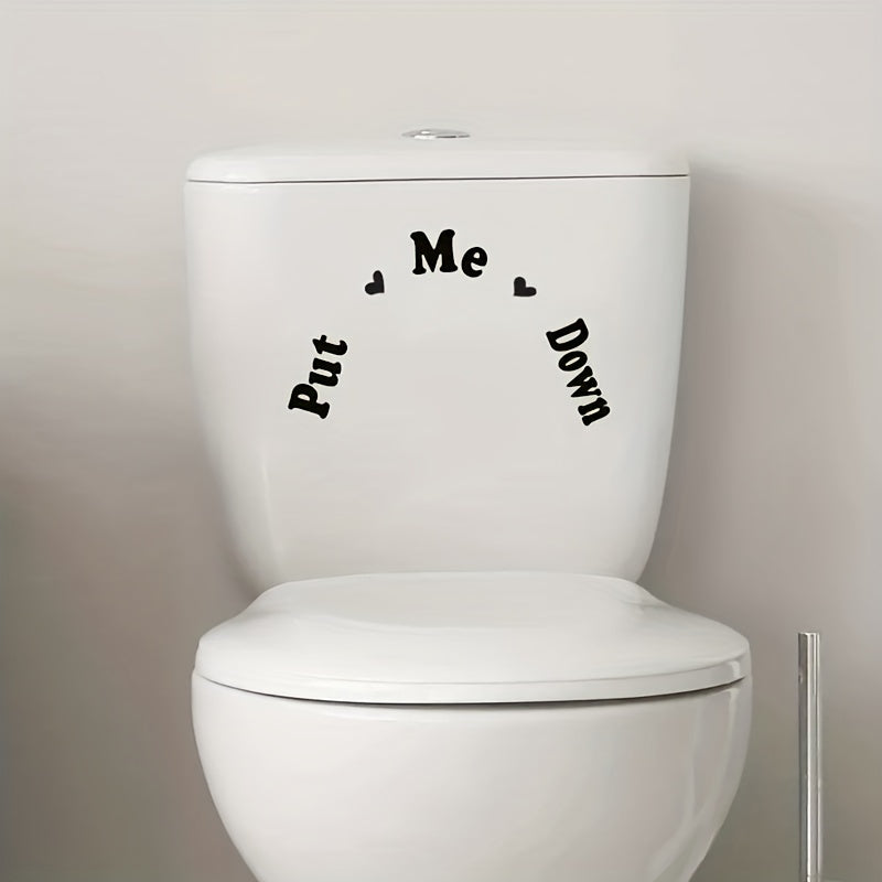 Toilet Decal Sticker for Bathroom Bathroom Decoration Remind Sticker
