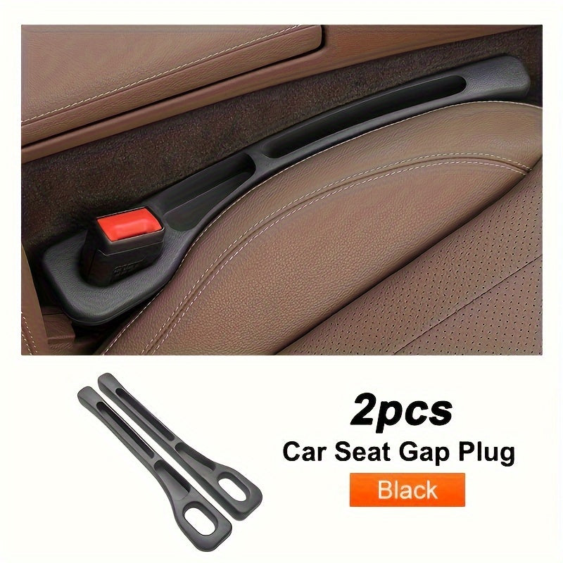 2-Pack EVA Car Seat Gap Organizer Straps - Anti-Slip Key Phone Coin Storage