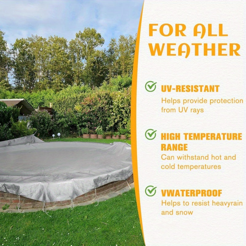 Плотный водонепроницаемый брезент с металлическими люверсами для защиты на открытом воздухе, разные размеры, серебристый