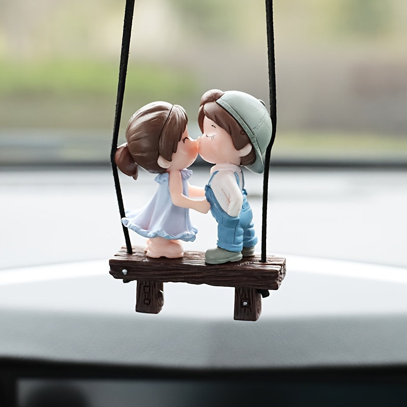 Juftlik O'yinchoqlari Oq Ko'k Yomg'irli Skirt Avtomobil Dekoratsiyalari Orqa Ko'rinish Oyna Qopqog'i To'plami