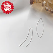 Women's Silver Earrings Simple Line Hypoallergenic Elegant Gift for Women