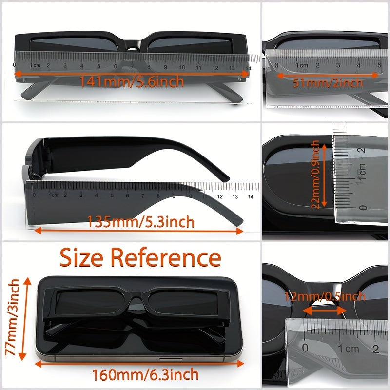 Erkaklar uchun kvadrat moda ko‘zoynaklar 3 ta to‘plam, bardoshli PC ramka, kundalik kiyim uchun qulay uslub