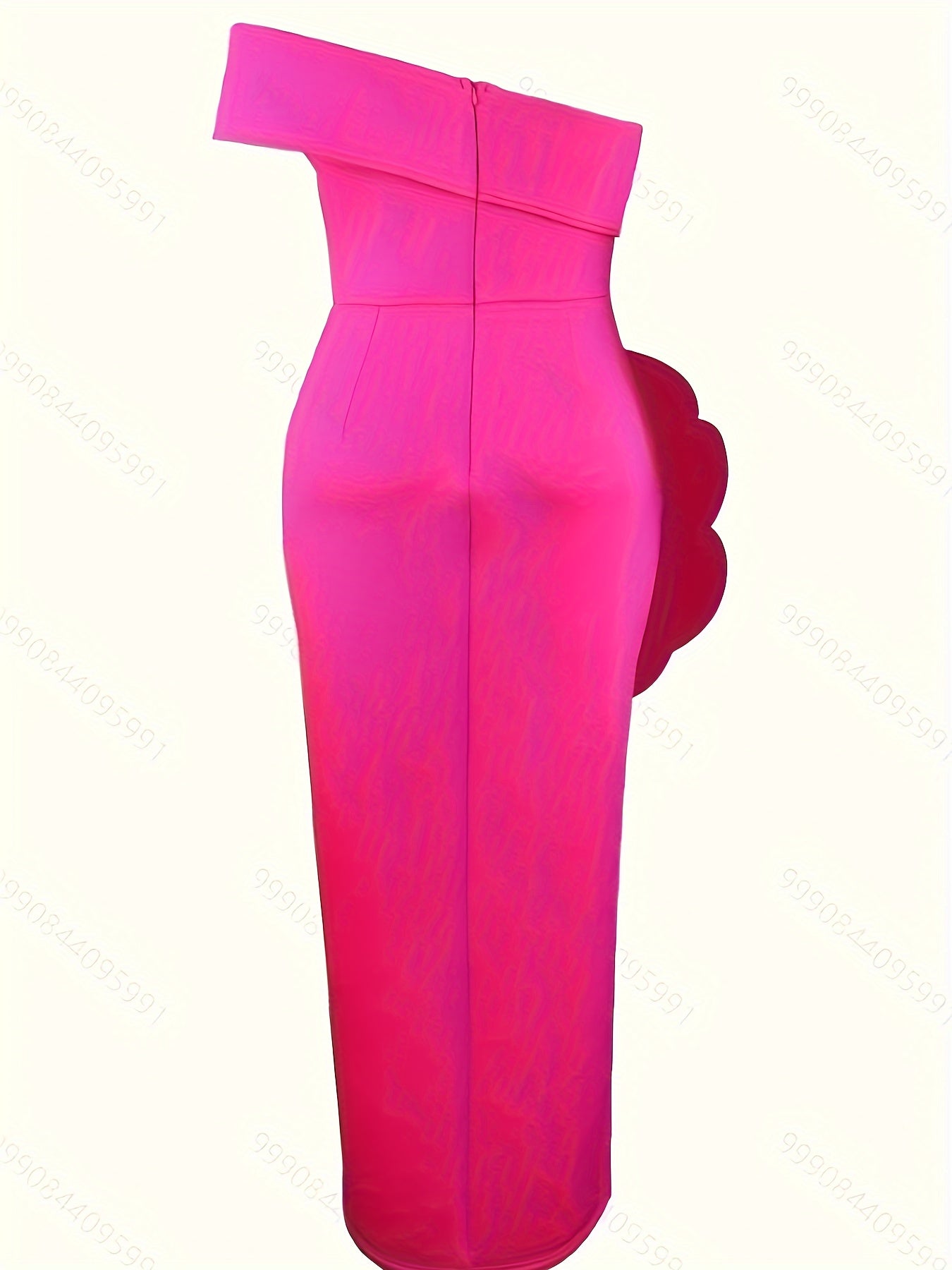 Women's Evening Dress Off Shoulder Large Flower Patchwork Party Formal